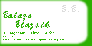 balazs blazsik business card